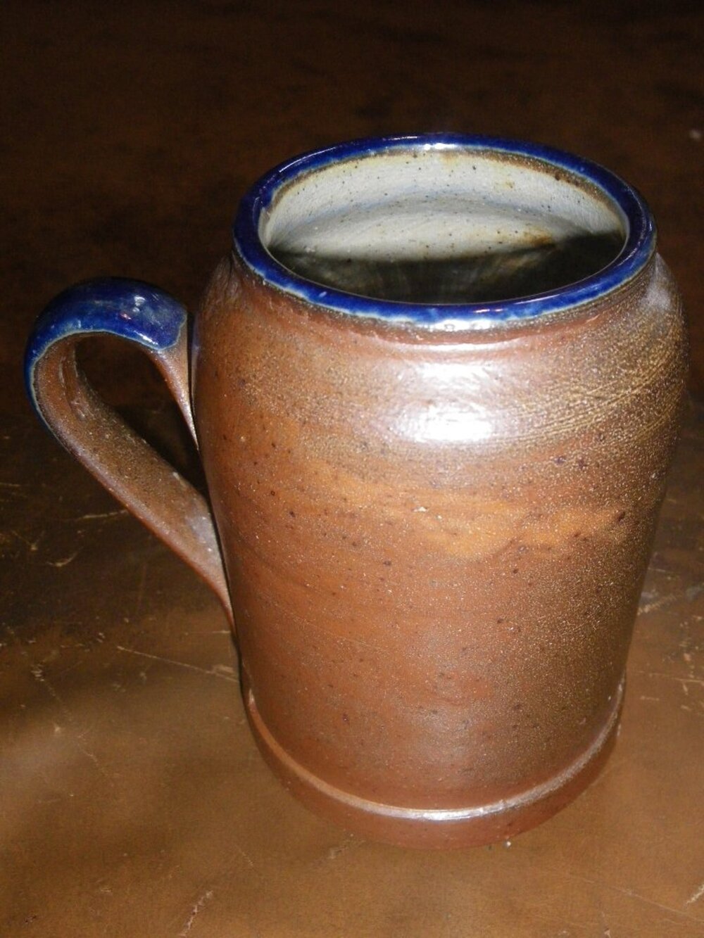 Vintage Earthenware Stoneware Glazed 0.5L Classic Beer Stein